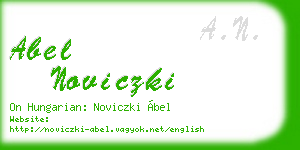 abel noviczki business card